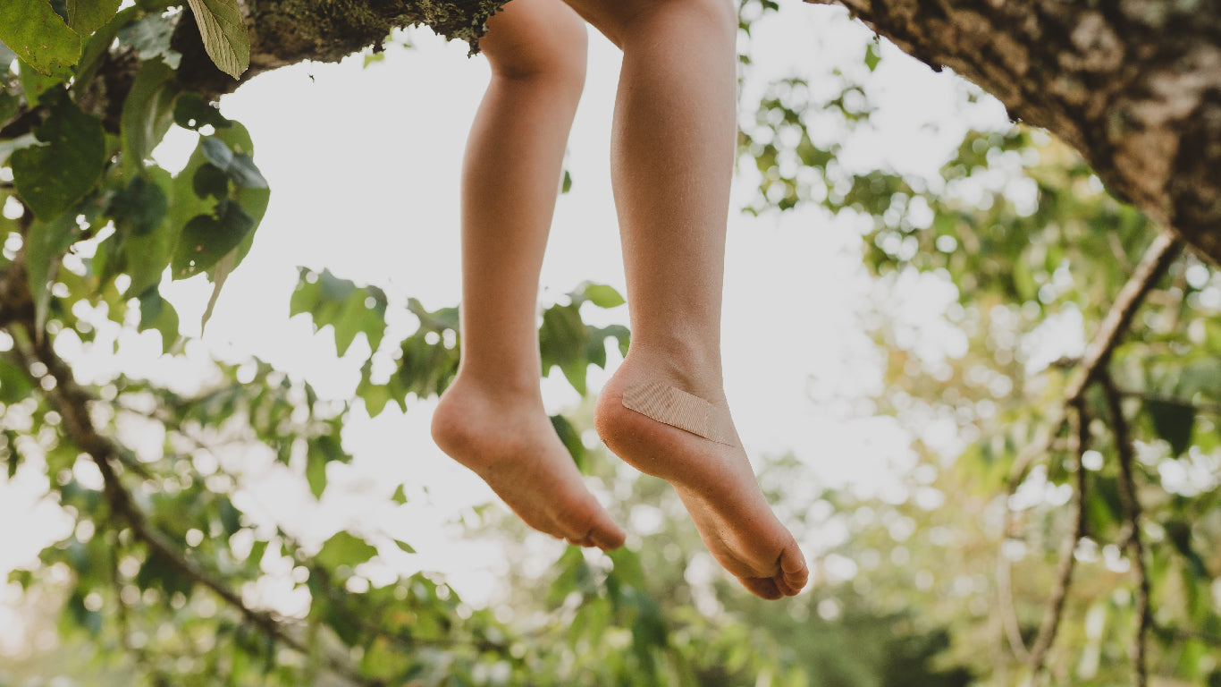 Child's Foot with First Honey Bandage